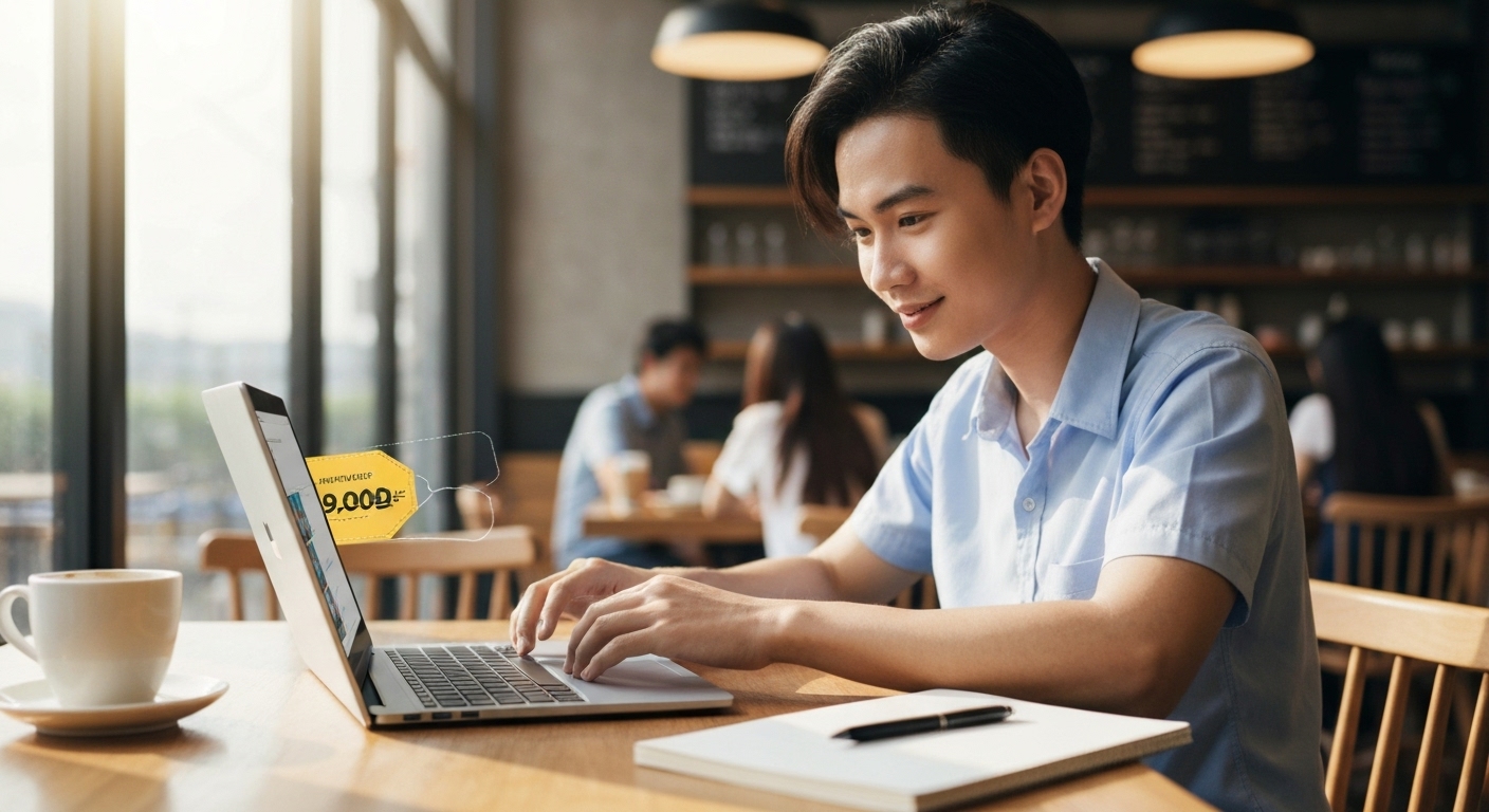 Ảnh Surface Laptop phù hợp cho sinh viên, nhấn mạnh tính di động và giá cả phải chăng.