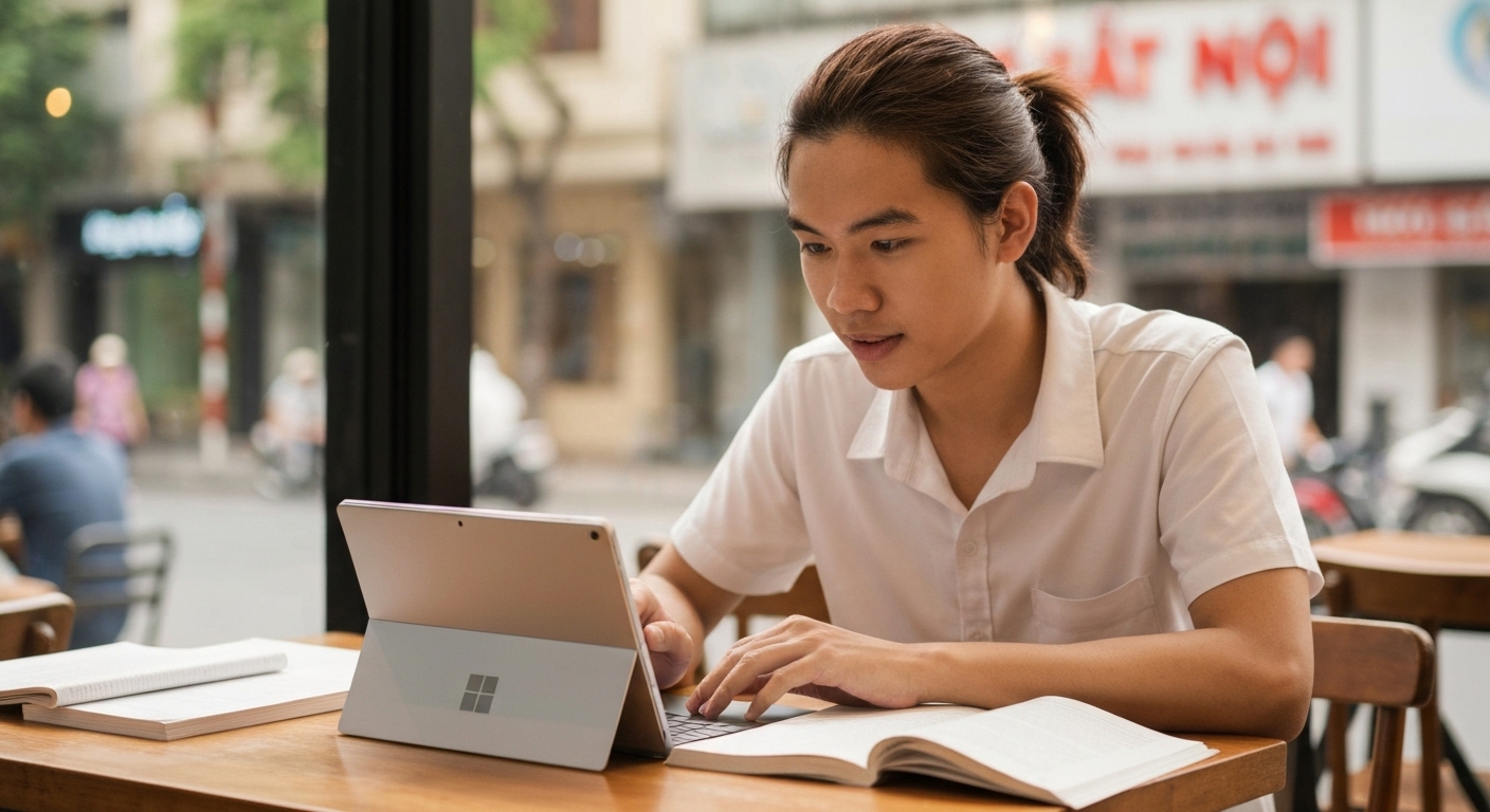 Surface Go cũ nhỏ gọn, tiện lợi cho sinh viên