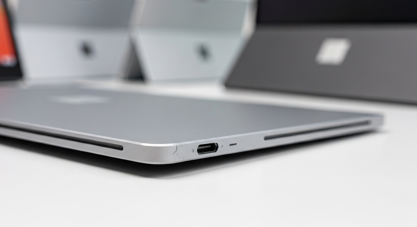 Ảnh cận cảnh cổng USB-C trên Surface Pro 7