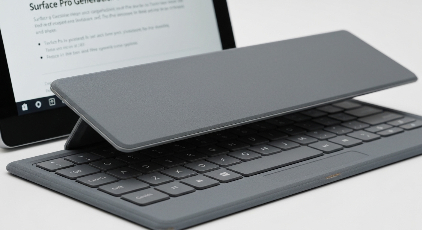 Ảnh cận cảnh Surface Pro 4 và bàn phím Type Cover
