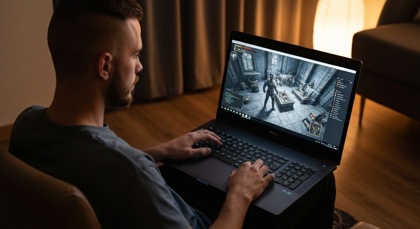 Surface Laptop cũ chơi game: Màn hình lớn và bàn phím thoải mái cho trải nghiệm chơi game tốt hơn.