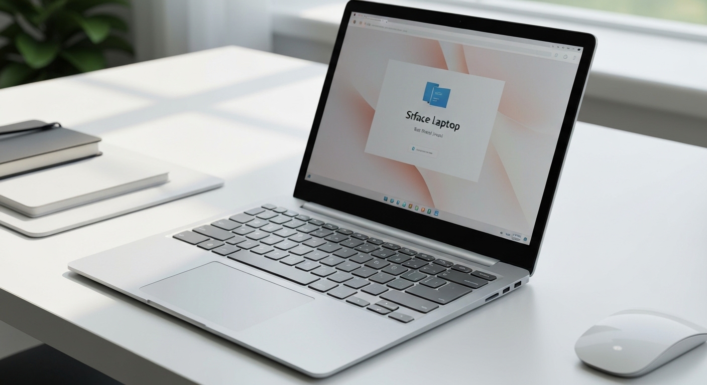Hình ảnh một chiếc Surface Laptop cũ với thiết kế thanh lịch.