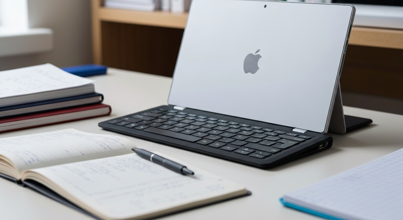 Hình ảnh Surface Pro 7 cũ với bàn phím type cover.