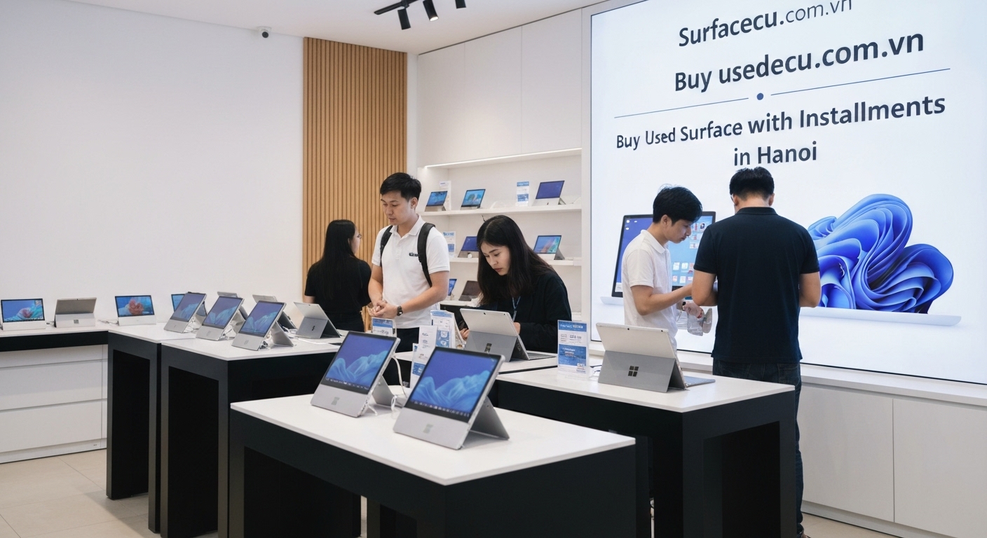 Địa chỉ mua Surface cũ trả góp uy tín tại Hà Nội: Surfacecu.com.vn.