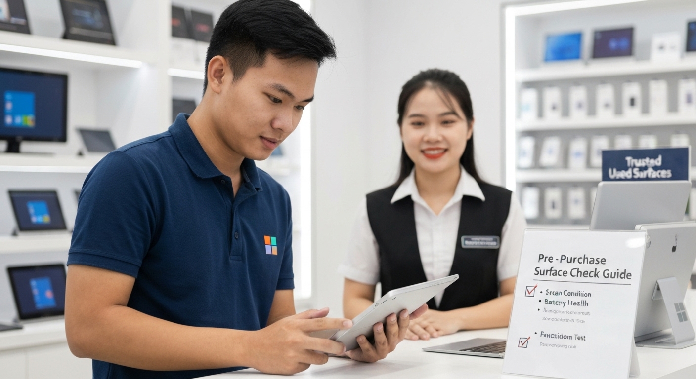 Hướng dẫn kiểm tra Surface cũ trước khi quyết định mua