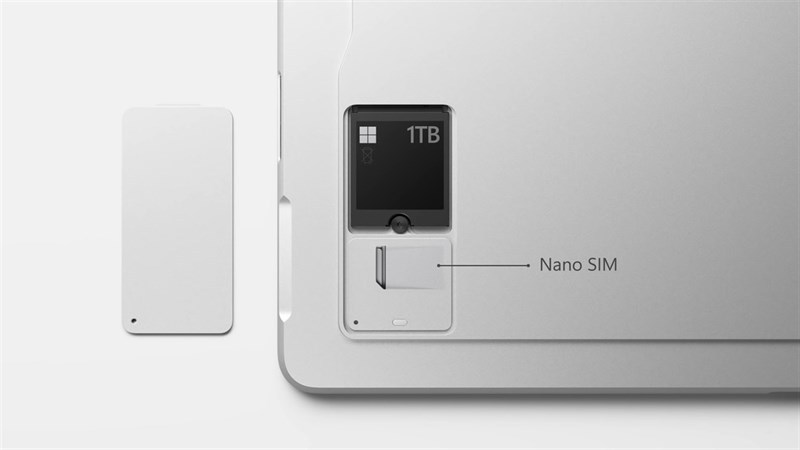 Bản 4G LTE của Surface Pro 8 cũng sẽ có thêm một khe cắm nano SIM bên dưới. Nguồn: Microsoft.