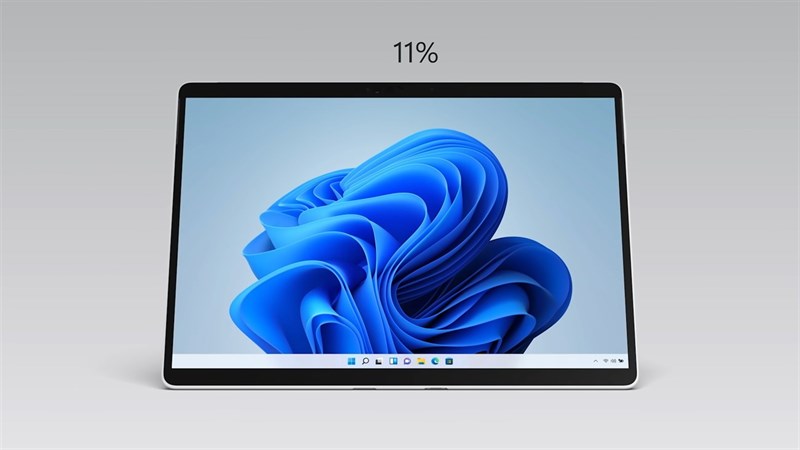 Viền màn hình trên Surface Pro 8 mỏng hơn 11% so với thế hệ tiền nhiệm.