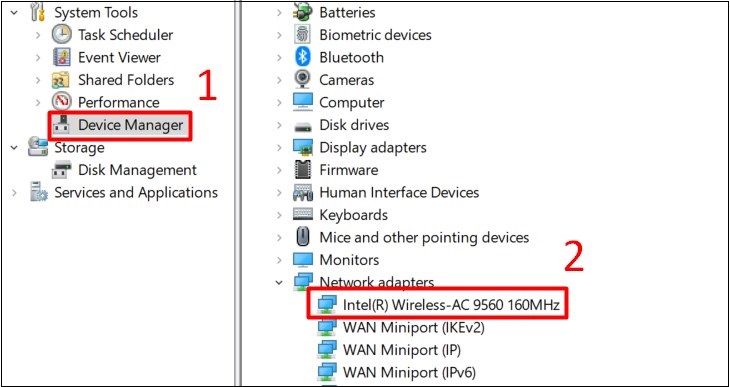 Chọn Device Manager 